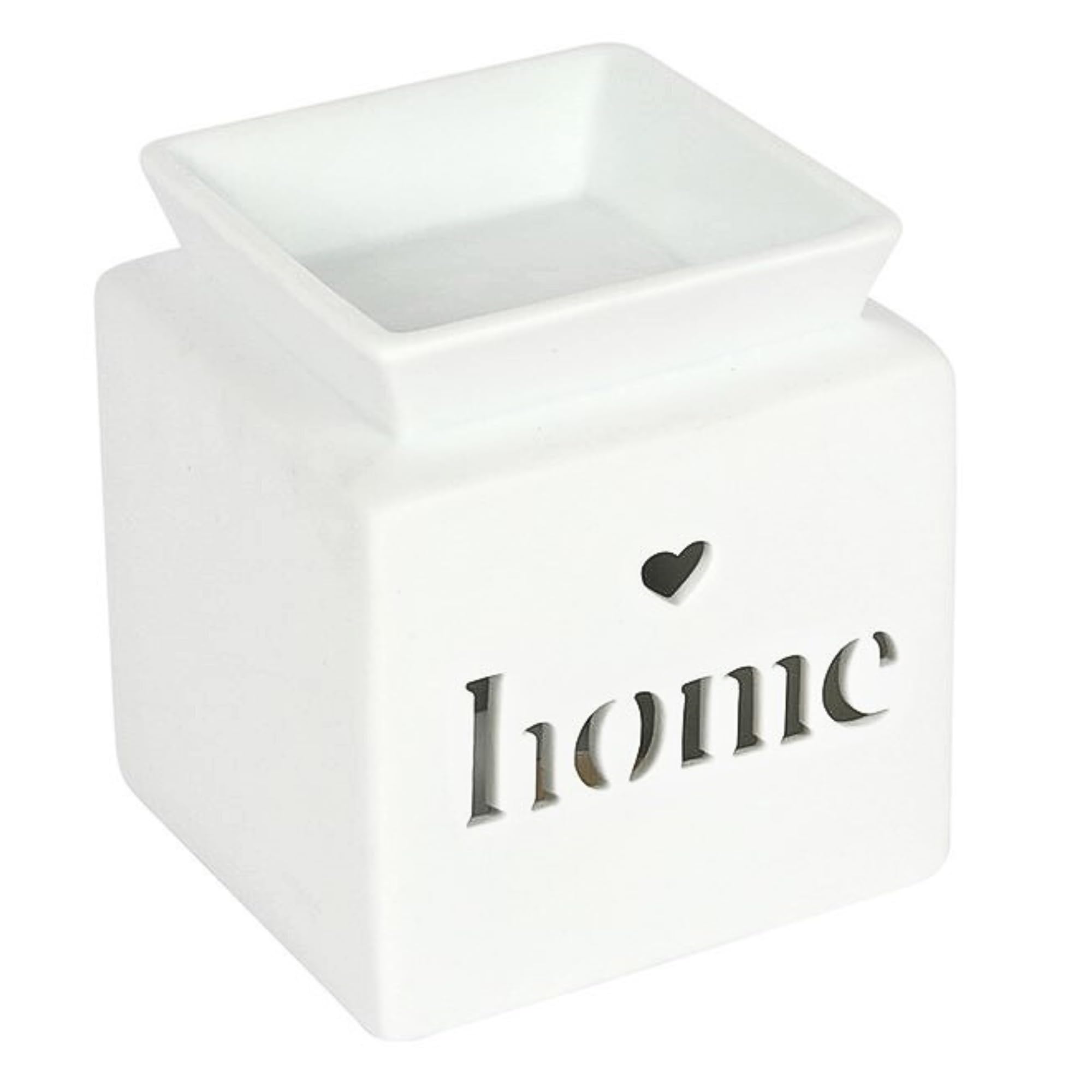 Exclusive Essentials Wax Melt Burners, White Home Cut Out Essential Oil Burner,Tealight Holder Diffuser, Essential Oils and Wax Melts Burner, Fragrance Oil, Decorative Home Accessories