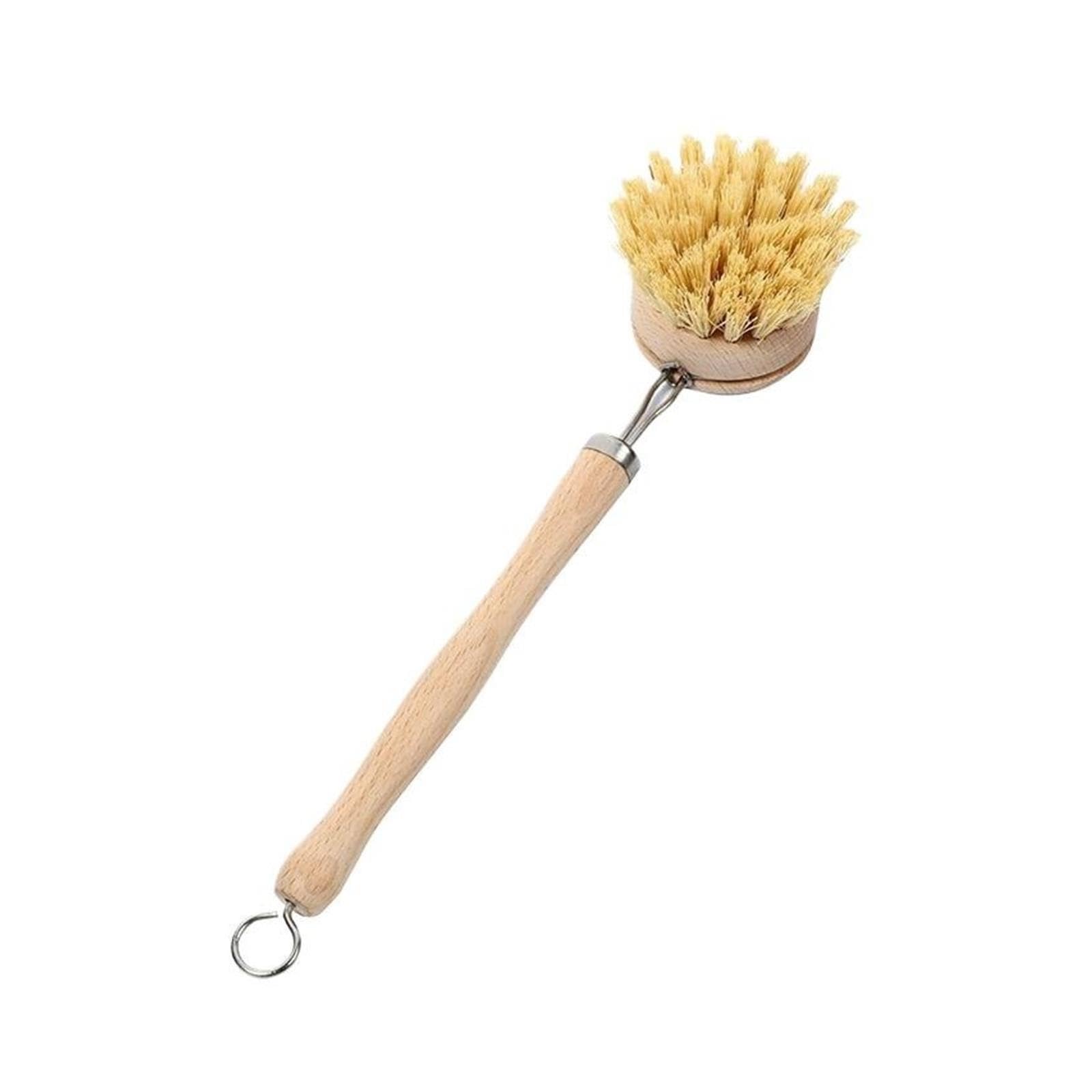 1 Set of Beech Wood Pot Brushes with Long and Short Handles pour Cuisine