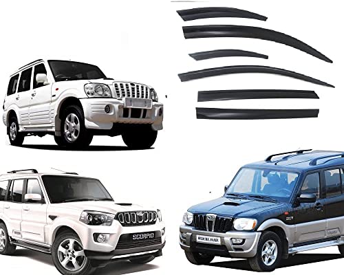 Image of Premium Non-Breakable Car Window Door Visor /Rain Guard /Wind Deflector Compatible for (Mahindra Scorpio)