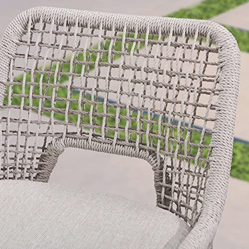 Us Furnishing Indoor & Outdoor Weatherproof Bar Stools, Bar Stool 25' Counter Height Indoor & Outdoor Waterproof Hand-Crafted Stool, Gray.brown, (7890-Cc) #TOP4