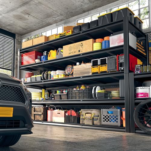 Reibii GARAGE SHELVING 3000Lbs Heavy Duty Storage Shelves, Adjustable 5 Tier Metal Shelves For Storage Rack Industrial Shelf, Garage Storage Shelving Unit thumb #2