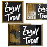 Jallyphy Concealment Shelf for Pistols Wall Safe,Hidden Gun Storage Wall Decor,Picture Frame with Hi