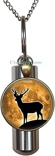 Cioaqpyirow Antler Cremation URN Necklace/Deer Cremation URN Necklace/Antler Jewelry/Antler URN/Deer Jewelry/Antler Cremation URN Necklaces/Deer Antler Jewelry/Reindeer URN,HO0E319