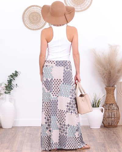Image of Popana Long Maxi Skirt for Women, Flowy Long Skirts for Women | High Waisted Soft Trendy Rayon, Sundress Convertible Skirt, Long Length Bodycon Maxi Skirt, Petite and Plus Size