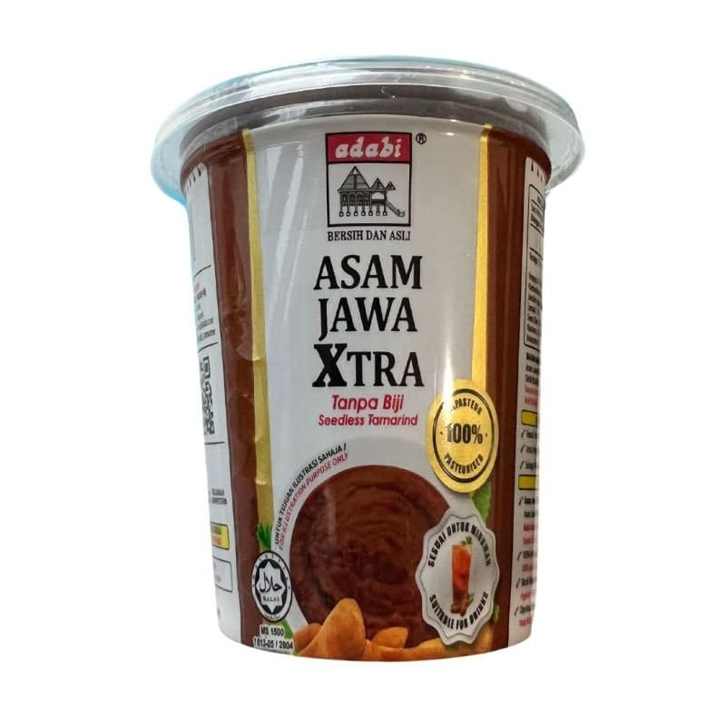 Adabi Asam Jawa Xtra 200g – Pasta de Tamarindo Sin Semillas – Tamarindo Puro – Para Cocina Asiática y Bebidas