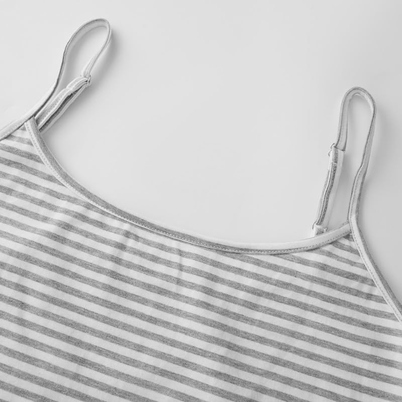 DSORVICD Women Y2K Striped Pajama Set Sleeveless Slim Crop Cami Tank Fold Over Shorts Teen Girls Cute PJ Sets - Image 6