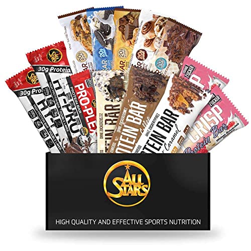 All Stars Riegel Box Low Sugar I 14 Protein-Riegel in 5 verschiedenen Sorten & Größen I Eiweiß-Riegel zuckerarm I Protein-Bars in verschiedenen Geschmäckern I Protein-Snack für zwischendurch