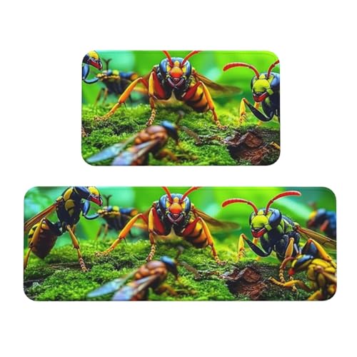 Tapetes de cocina cómodos antideslizantes para el hogar y zona de lavado Vivid 2