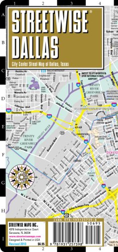 Streetwise Dallas Map - Laminated City Center Street Map of Dallas, Texas