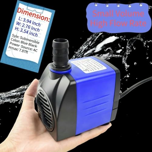 Image of Conquerall CHA-2000 2000L /H AC 110V 520GPH Submersible Pump 35W 7.87ft Tall with 1.8m Power Cord for Aquariums, Ponds, Pump Hydroponics, Hydroponics Systems, Waterfalls and Marine Water