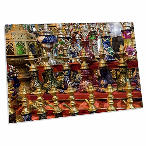 3dRose Egypt, Cairo. A Colorful Display of hookahs for Sale in... - Desk Pad Place Mats (dpd-276428-1)