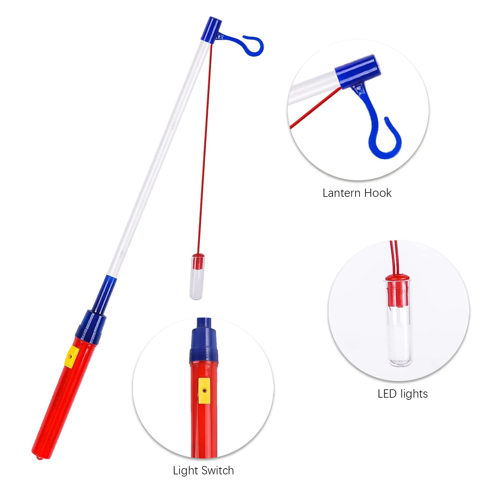 Mineup LED Laternenstäbe Für Kinder - 4x Elektronische Stäbe Für St. Martin & Feste