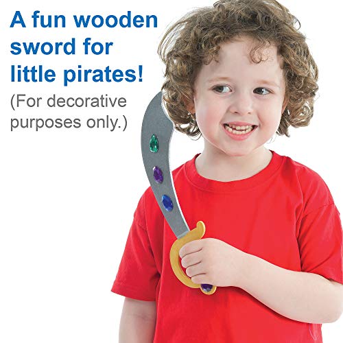 Baker Ross EF695 Piraat houten zwaarden voor kinderen om te schilderen versieren en te personaliseren dressing - Pack… - Image 8