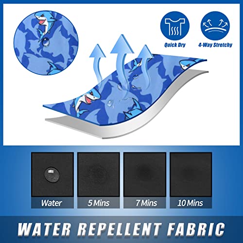 Image of Boys Swim Trunks with Boxer Brief Liner Compression Anti Chafe Swimming Shorts Stretchy UPF Quick Dry Swimsuit