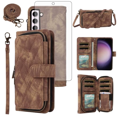 Housse Samsung S23 5G avec fermeture éclair et protection écran intégrée