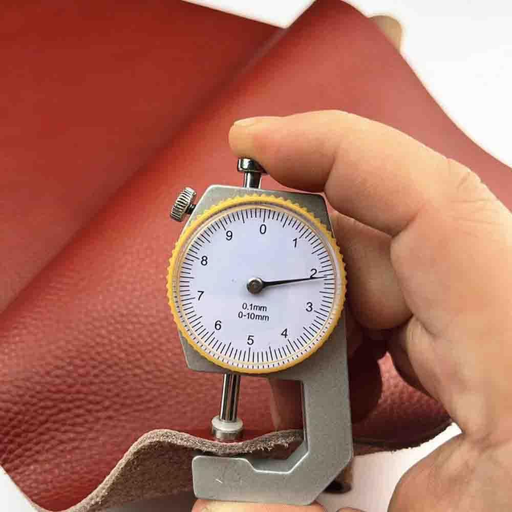 2.0mm Thick Yellow Brown Cowhide Leather, Top-Grain Genuine Leather, DIY Universal Mat for Desk Pad, Sofa Cushion, Yoga Mat & Cooling Mattress (Red Brown07,7.8x7.8 inch) image 3