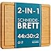 LARHN Klimaneutrales 2-in-1 Schneidebrett Holz und Serviertablett aus Bamboo - Groß - 44 x 30 x 2 cm - Die Perfekte Holzbrett Küche zum Hacken und Servieren