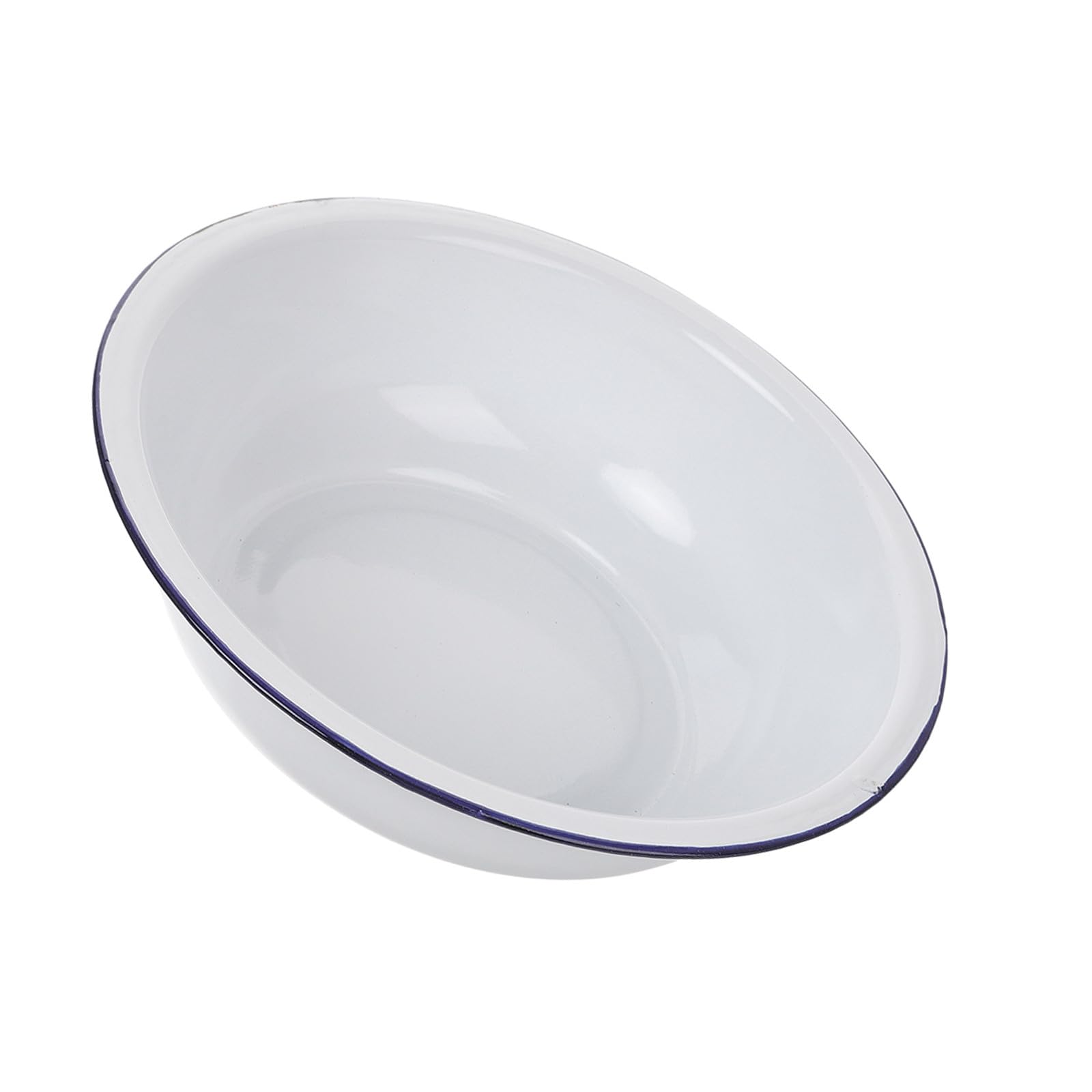 DOITOOL Ciotola Smaltata da Cucina Bianca 32 Cm, Ciotola per Pasta Multiuso in Smalto Spesso, Bacinella per Lavare e Servire, per Preparazione Alimenti e Uso Domestico