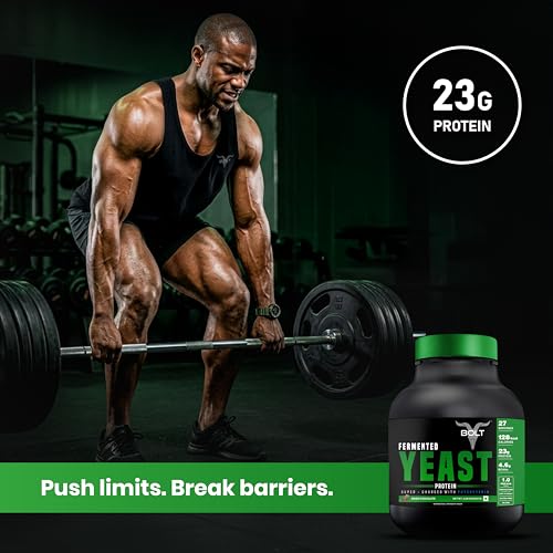 Image of Bolt Fermented Yeast Protein 2 LB | 23g Protein |Swiss Chocolate | Fast Absorption Vegan Protein Powder | Gut Friendly | Muscle Recovery | PDCAAS of 1