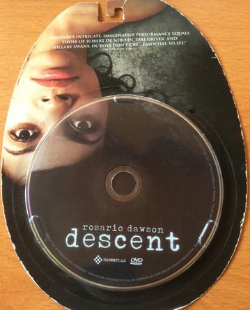 Película Descent en DVD con audio castellano para coleccionistas de cine de terror