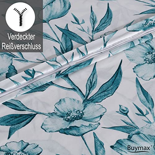 Buymax Bettwäsche 155x220 cm 4-teilig – Bettwäsche Set Renforcé 100% Baumwolle, 2 x Bettbezug 155x220 cm und 2 x Kissenbezüge 80x80 cm… – Ansicht 4
