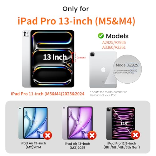 Image of PandaShield 2-Pack Privacy Screen Protector Easy-Installation Box for iPad Pro [13-in.] M5 /M4 (2025 /2024), Anti-Spy, Bubble Free, Scratch Resistant, Apple Pencil Support