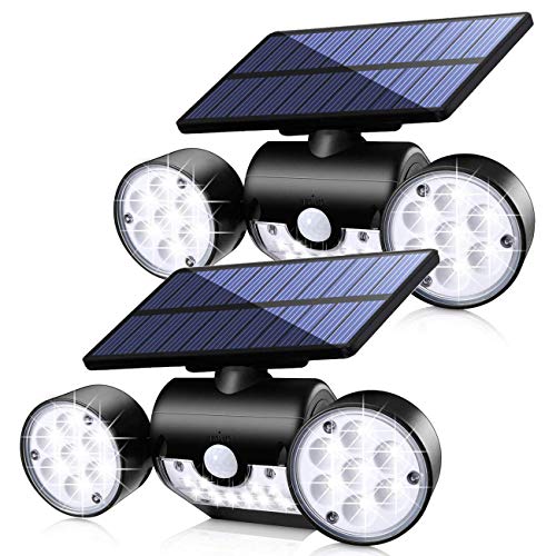 Solar Lights Outdoor ,Fatpoom 30 LED Solar Security Light with Motion Sensor Dual Head Spotlights IP65 Waterproof 360° Adjustable LED Solar Motion Lights for Front Door Garage Patio Deck (2 Pack) Solar Lights Outdoor ,Fatpoom 30 LED Solar Security Light with Motion Sensor Dual Head Spotlights IP65 Waterproof 360° Adjustable LED Solar Motion Lights for Front Door Garage Patio Deck (2 Pack)