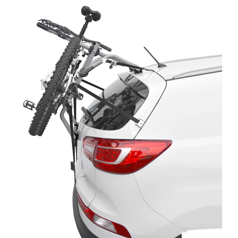 BBROS Portabici Posteriore | 3 Biciclette | 45kg | Assemblato | Gommino Salva Bici | Compatibile Auto | Pieghevole