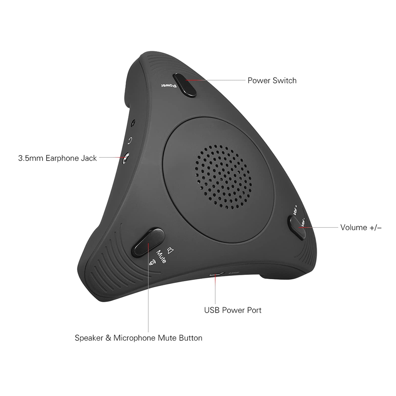 Irfora USB Desk Computer Conference Microfono a condensatore omnidirezionale Alarlante per microfono Alarlante a 360° Pickup o Plug & Play per riunioni Video aziendali