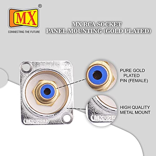 Image of MX RCA FEMALE CONNECTOR IDEAL FOR AUDIO SUBWOOFER SPEAKER HOME THEATER ETC