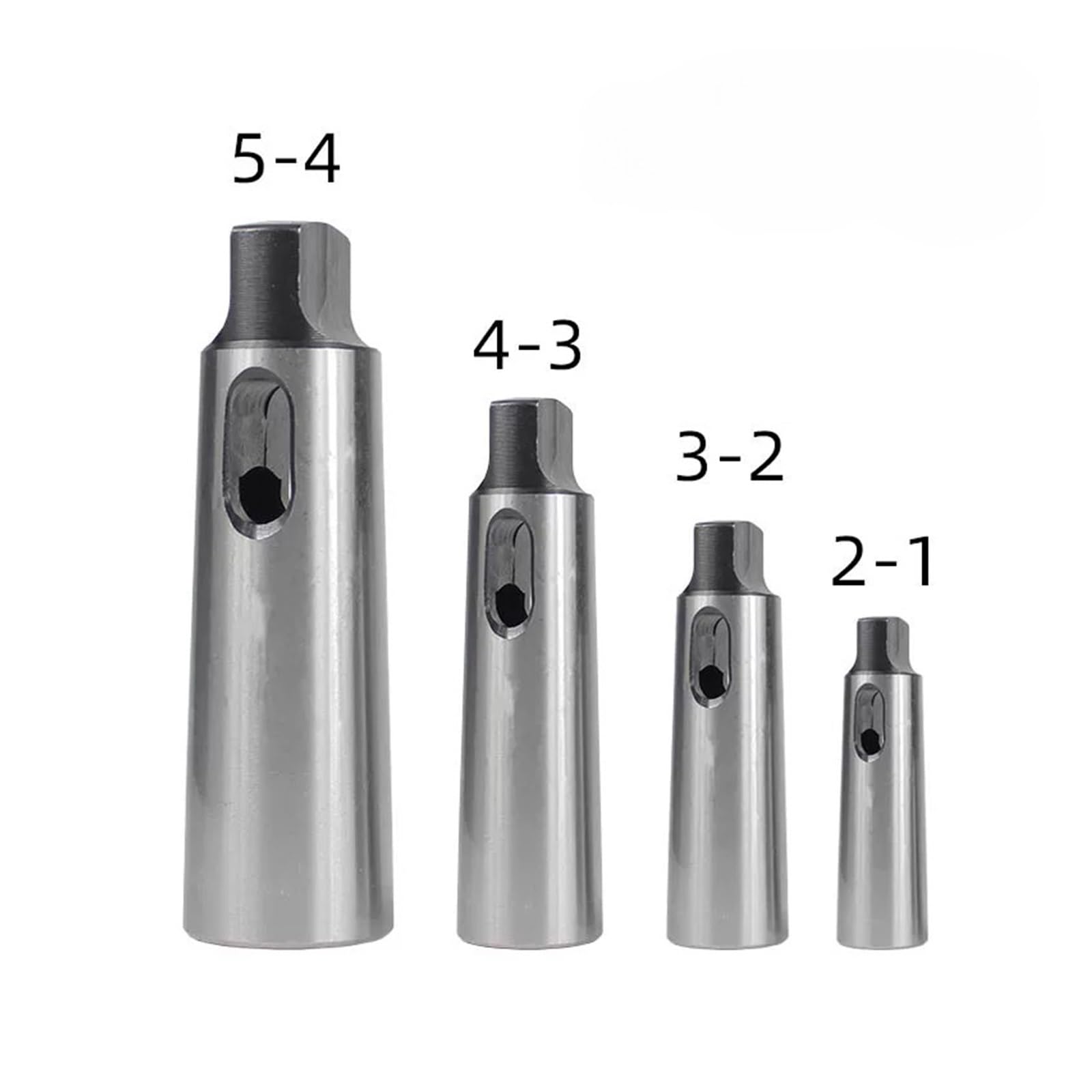 Morse adapter stożkowy 4 szt. / 1 zestaw adapter Morse stożek tulejka do redukcji wierteł stożkowych adapter (MT5-MT2)