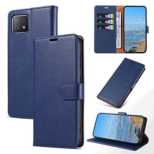 KKEIKO Funda para OPPO A72 5G / OPPO A73 5G / OPPO A92S / OPPO Reno 4Z, Billetera Carcasa de PU Cuero, Anti Golpes Magnético Funda con Stand Function para OPPO A72 5G / OPPO A73 5G / Reno 4Z, Azul
