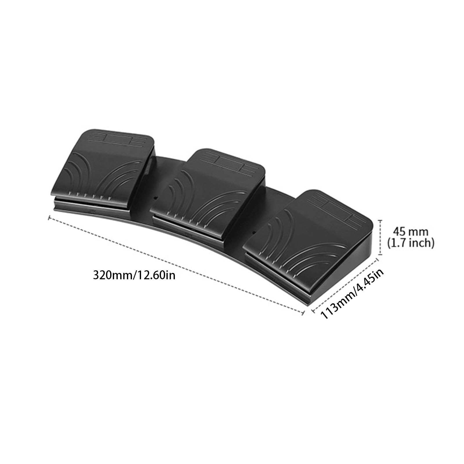 GKYQVE Ergonomiczny potrójny kontroler nożny USB konfigurowalny struna klawiszy sterowanie multimedialne do PC USB potrójny nożny do PC