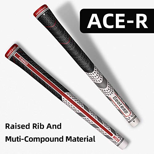 image for Geoleap ACE-R Golf Grips Set of 13- Back Rib Improved Control，Multi 