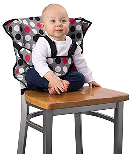 The Original Easy Seat Portable High Chairs For Babies And Toddlers - Quick, Easy, Convenient Cloth Travel High Chair - Fits In Your Hand Bag For A Happier, Safer Infant/Toddler (Polka Dot) #TOP20