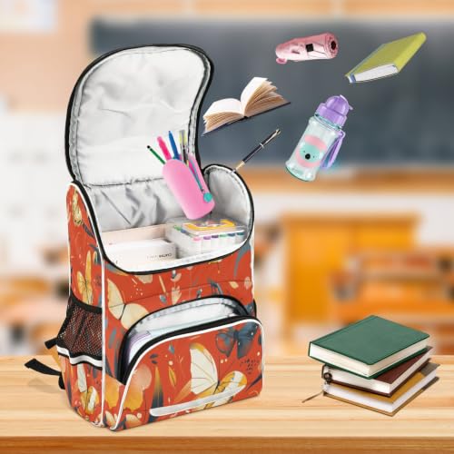 Sac à dos papillons de grande capacité pour l'école primaire
