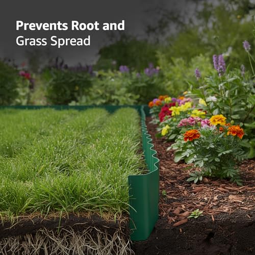 Image of Amazon Basics Lawn Edge | Durable | Flexible | Weather-Resistant for Neat Garden Borders