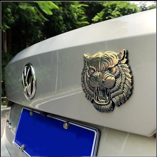 Image of Tiger 3D Metal Emblem for Cars & Bikes, Bronze, Big 10 x 10 cm