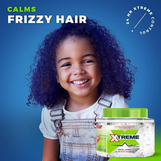 X~Treme Professional Styling Extreme Hold Hair Gel, Ultra Strong Level 10 Hold, Alcohol Free with Aloe Vera, Clear, 35 oz Jar