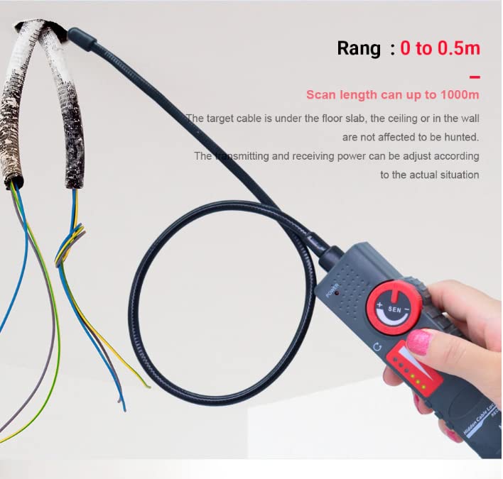 KONGTEN NF-822 Cable and Network Tester detecting a cable in a wall