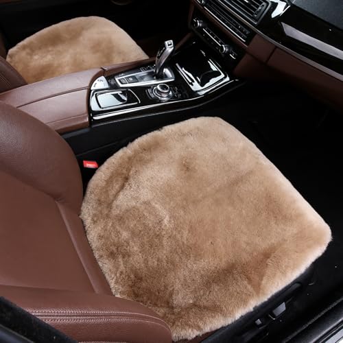 OGLAND 2 Pack Fluffy Genuine Australia Sheepskin Car Seat Cover