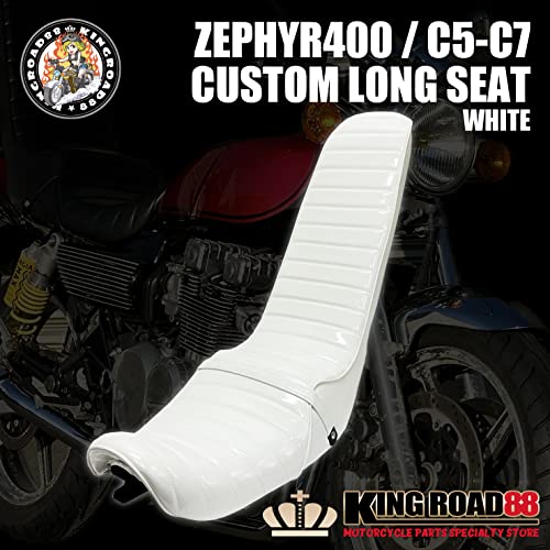 King Road 88 ゼファー400 U型 後期 ZR400C ロングシート エナメル ホワイト 三段シート 3段シート