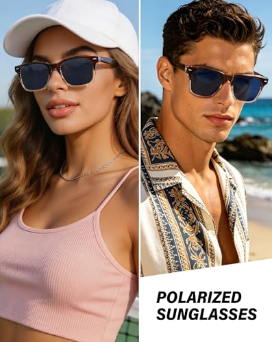 Image of Joopin Square Sunglasses Polarized UV Protection, Trendy Acetate Sun Glasses for Men Women Driving Beach