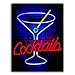 Produktbild Metall Schild Neon Cocktails Küche Bar Pub Decor Man Cave Kunstdruck Poster, Aluminium Metall Schilder 20,3 x 30,5 cm