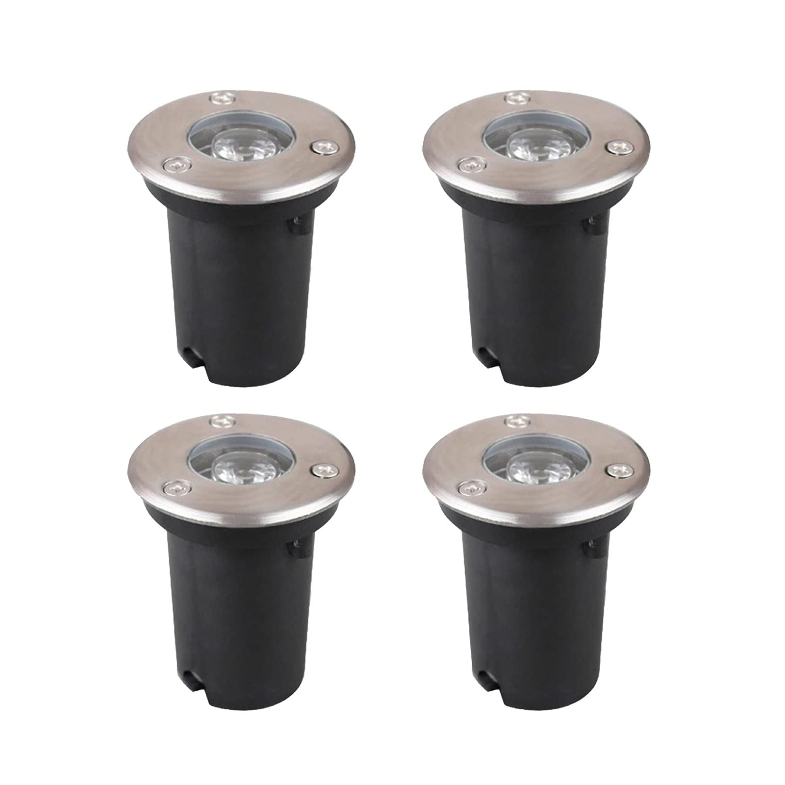 4 szt. Oświetlenie krajobrazu Oświetlenie studni LED 1w 12v-220v Oświetlenie gruntowe IP65 Wodoodporne oświetlenie wpuszczane Oświetlenie ogrodowe Oświetlenie ścieżki