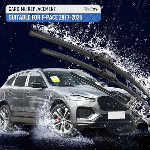 Image of Front and Rear Windshield Wipers for Jaguar F-PACE 2017-2025 | Streak-Free Front and Back Wiper Blades for fpace f pace Assembly All-Season OEM Automotive Replacement Accessories