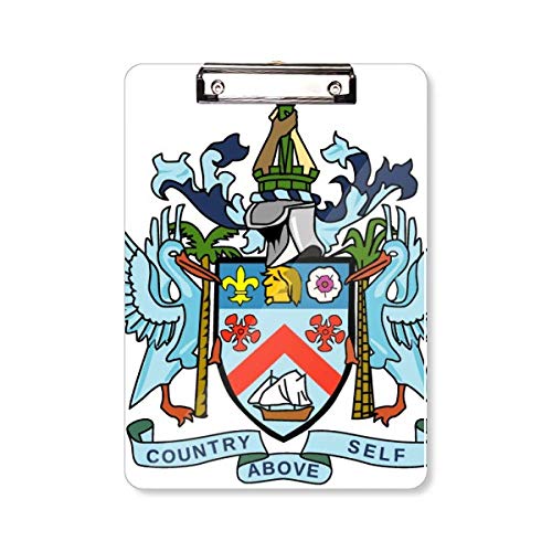 Plaque de support A4 de Saint-Kitts-et-Nevis avec finitions héraldiques premium