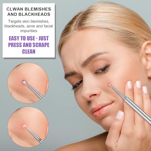 Extrator de cravos, metal 2 em 1 para limpeza de acne, agulha profissional de espinhas, extrator de