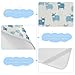 Oliver Jeffers Style Bull Baby Blue Cooling Baby Mattress pad 28