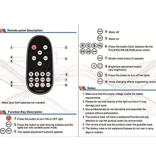 ADHW Partyaanbieding Automatische zeepbellenmachine met led-lamp, Bubble Machine zeepbellenmachine met draadloze afstandsbediening, schuimmachine voor verjaardag, bruiloft, podiumeffecten - Image 6
